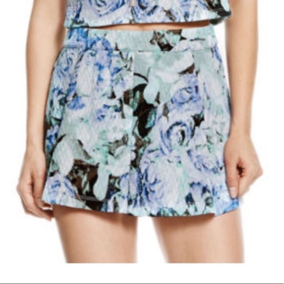 Jessica Simpson green and purple floral print Skort size Large - Picture 1 of 5